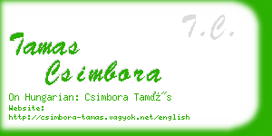 tamas csimbora business card